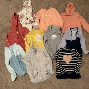 Girls sweaters- size 6-7. bundle of 10.